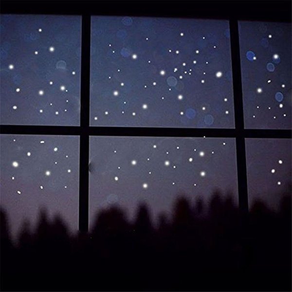 ca.400 runde Leuchtpunkte Wandaufkleber fluoreszierend Sternenhimmel leuchtend