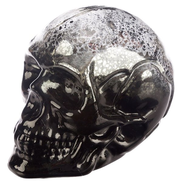 Skull and Bones metallischer zweifarbiger kleiner LED Totenkopf