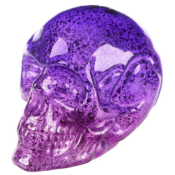 Skull and Bones metallischer zweifarbiger kleiner LED Totenkopf