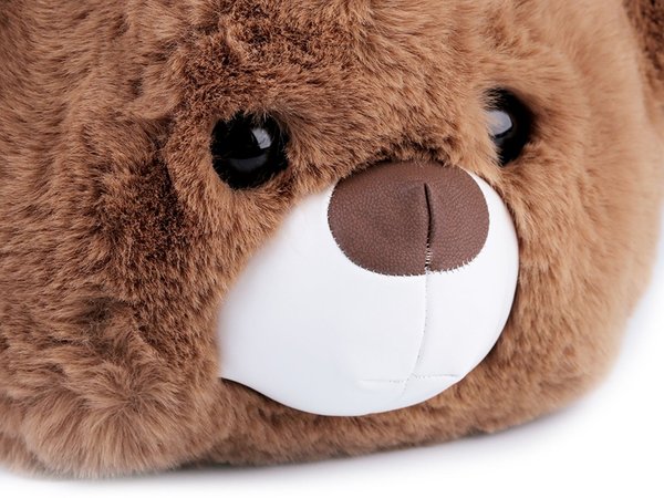 Kinder Pelz Handtasche / Rucksack Teddybär Plüschtier Tasche in Braun