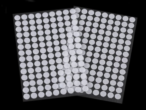 Klettpunkte selbstklebend Ø10 mm weiß selbstklebend Scrapbooking