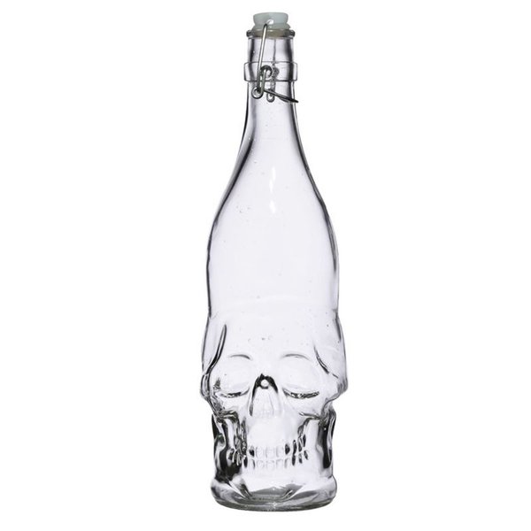 Glasflasche ca. 0,9L Fassungsvermögen Totenkopf Getränke